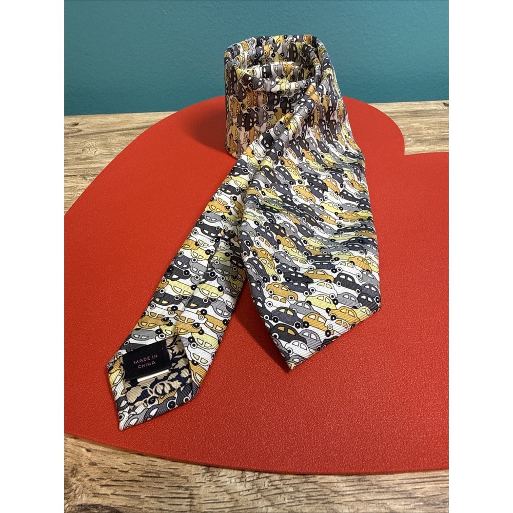 Liberty of London Men's Necktie Tie Silk Multi-Color Car Pattern 58" 3" 🚙🚘 - Picture 2 of 9